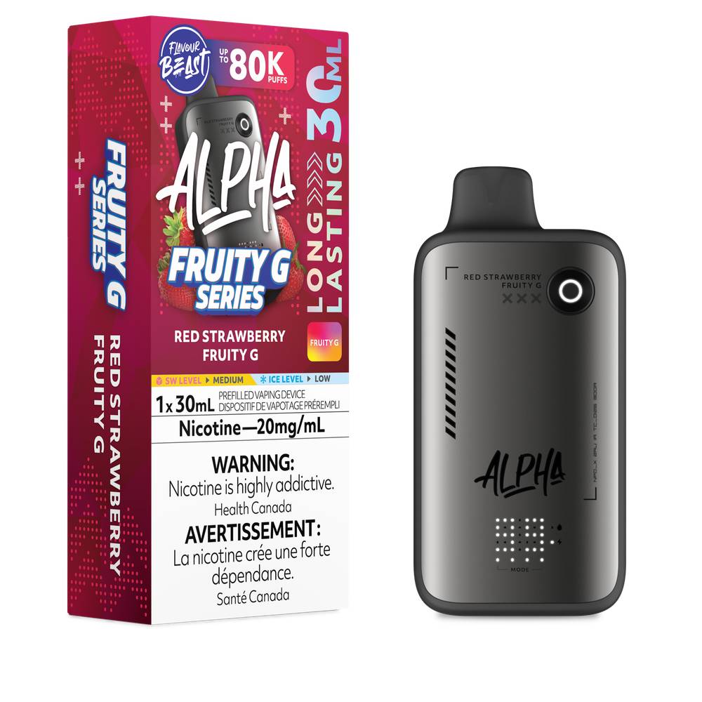 Flavour Beast Alpha 80K Disposable Vape Red Strawberry Fruity G